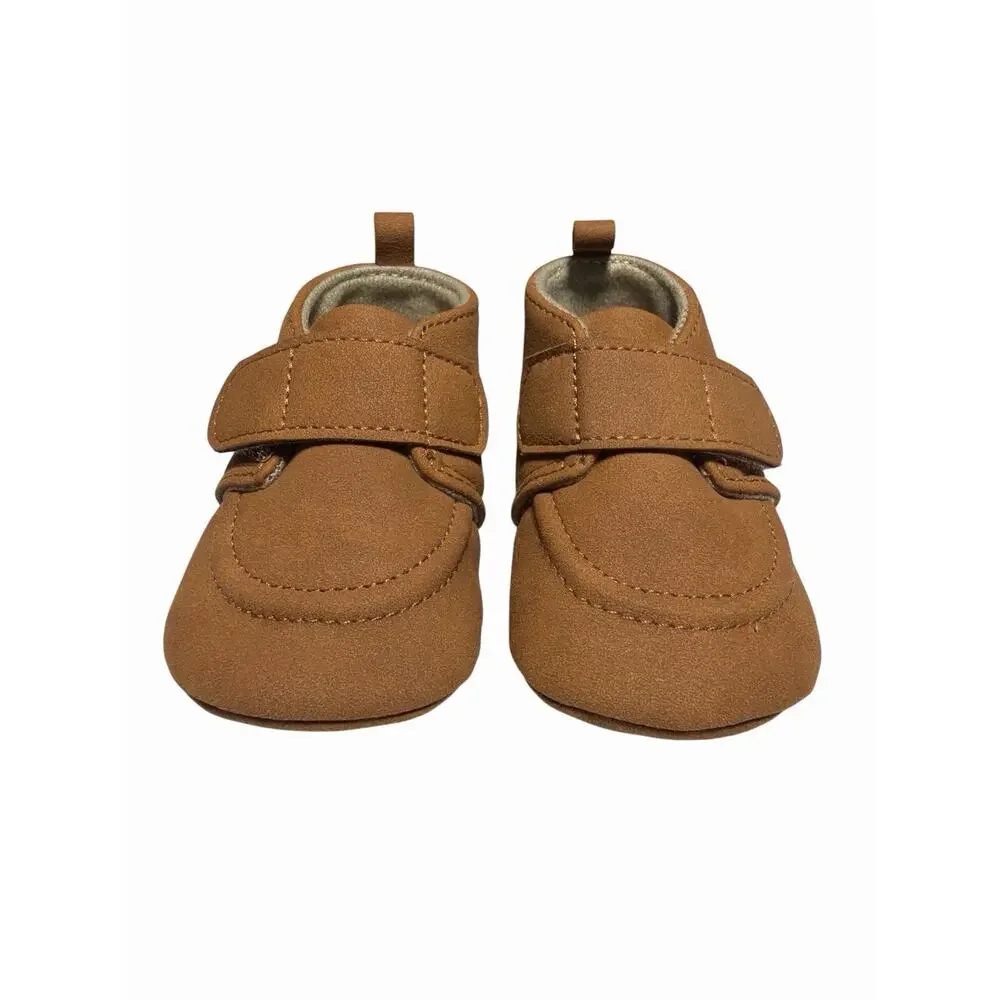 Carter's Child Of Mine Crib Shoes Baby Boys Size 3-6 Months Brown Lightweight